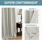 H.VERSAILTEX Blackout Curtain for Living Room Thermal Insulated Window Treatment Curtain Extra Long 96 inch Length Energy Saving Solid Grommet Top Blackout Drape, One Panel, Pale Oak, 52" W x 96" L