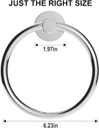 SetSail Towel Holder for Bathroom Wall Stainless Steel Hand Towel Ring Heavy Duty Towel Hanger for Bathroom, ‌Mirror Silver