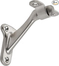 khtumeware 2 Pack 3 Inch Satin Nickel Hand Rail Bracket Heavy Duty Hardware for Stairways, Home or Office Stair Support Handrail Brackets