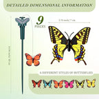 9 Pcs Solar Flying Moving Fluttering Waterproof Garden Stakes Decorations for Home Yard Pathway Garden Landscape Christmas Outdoor Indoor Centerpieces Gift Decorations (Butterfly)