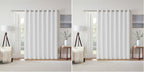 Eclipse Extra Wide Grommet Curtain, Kendall Sliding Patio Door Curtain Panel, Solid Textured Thermal Insulated and Noise Reducing Curtains, (1 Panel), 84 in Long x 100 in Wide, White (Pack of 2)