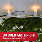 Command Outdoor Light Clips, 20 Clear Clips and 24 Command Strips, Damage-Free Hanging Outdoor Light Clips with Weather Resistant Strips, Wall Clip for Hanging Outdoor Lights and Cable Management