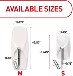Command Small Wire Toggle Hooks, 32 Count, and 48 Strips, Damage Free Hanging Wall Hooks with Adhesive Strips, No Tools Required for Hanging, Organization and Storage, Holds up to 0.5 lb