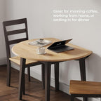 Signature Design by Ashley Gesthaven Contemporary Dining Drop Leaf Table with 4 Legs, Light Brown & Dark Brown