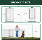 FXW Garden Fence Outdoor for The Yard – 45in(H) x 54.7ft(L) Heavy Duty Metal Animal Barrier for Dog and Rabbit, Decorative Dog Fence, 24 Panels, Silver