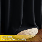 NICETOWN Black Out Curtain for Sliding Glass Door, Grommet Thermal Insulated Sound Reducing Window Treatment Weighted Wide Draperies for Bedroom/Living Room (W80 x L90, 1 Panel)