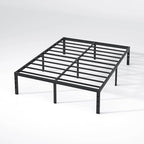 Metal Bed Frame,Full Size Bed Frame with Storage Space,Heavy Duty Sturdy Mattress Foundation,Easy Assembly,No Box Spring Needed, Black,12 Inch,Full
