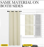 NICETOWN Beige Room Darkening Curtains 102" Long for Boho Farmhouse Home Decoration, 55" Wide, Set of 2, Window Treatment Total Privacy Drape Panels for Bedroom Guest Room