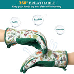 Trifabricy Gardening Gloves for Women, Breathable leather Garden Gloves with Grip, Thorn-Proof Puncture-Resistant Work Gloves