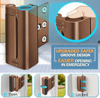 Home Security Door Reinforcement Lock - Upgraded Safety Door Locks Latch Night Bedroom Door Lock Withstand 800 lbs, Child Proof Front Door Lock for Kids Safety Deadbolt Lock Home Improvement Locks