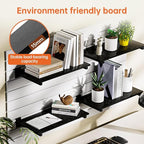 Wood Slatwall Shelves, Slat Wall Shelf Slatwall Acccessory for Garage, Home Improvement, Retail Display (4, 24''x12'')