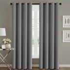 H.VERSAILTEX Blackout Curtains for Bedroom Curtains Thermal Insulated Room Darkening Window Treatment Extra Long Curtains/Drapes, Grommet Panels (Set of 2, 52 by 108 - Inch, Grey)