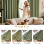 H.VERSAILTEX Untra Sleep Well Microfiber Blackout Thermal Insulated Curtains for Bedroom/Living Room Decorative Grommet Window Panels Drapes (Set of 2, Sage, 52 x 54 Inch)
