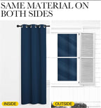 NICETOWN Patio Blackout Curtains - Glass Door Drapes, Privacy Panel for Bedroom, Living & Dining Room (Moroccan Blue, 42 x 95 Inches, 1 Pair)