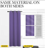 NICETOWN Bedroom Curtain Panels Blackout Draperies, Thermal Insulated Solid Grommet Blackout Curtains/Drapes (Lilac Purple, 1 Pair, 29 by 40-inch)