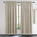 NICETOWN Camel Velvet Curtains 72 Inch Long 52 Wide, Room Darkening Temp Balance Drapes for Living Room Farmhouse Style Window Treatment for Apartment