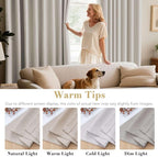 H.VERSAILTEX Room Darkening Curtains for Bedroom Thermal Insulated Living Room Curtains 120 Inch Long Grommet Privacy Protection Window Curtain Panels/Drapes for Nursery, 2 Panels, Ivory/Cream
