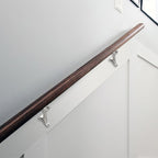 khtumeware 6 Pack 3 Inch Brushed Nickel Hand Rail Bracket Heavy Duty Hardware for Stairways, Home or Office Vintage Stair Support Satin Nickel Handrail Brackets