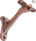 khtumeware 2 Pack 3 Inch Antique Copper Hand Rail Bracket Heavy Duty Hardware for Stairways, Home or Office Vintage Stair Support Handrail Brackets