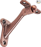 khtumeware 6 Pack 3 Inch Antique Copper Hand Rail Bracket Heavy Duty Hardware for Stairways, Home or Office Vintage Stair Support Handrail Brackets
