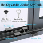 ZRFCXE Window Locks,12 Pack Sliding Window Locks with Key for Vertical & Horizontal Sliding Windows Doors,Easv to Install,Adjustable Security Window Lock for Patio Bedroom Home and Office (Black)