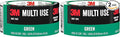 3M Multi-Use Colored Duct Tape, Green with Strong Adhesive and Water-Resistant Backing, Multi-Surface Duct Tape for Indoor and Outdoor Use, 1.88 Inches x 20 Yards, 1 Roll (3920-GR) (Pack of 2)