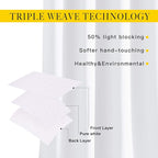 NICETOWN White Room Darkening Draperies and Curtains - Home Fashion Energy Saving Grommet Top Room Darkening Drape Panels for Bedroom (Set of 2, 66 by 90 Inch, White)