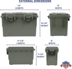 Sheffield 12713 Storage Bins With Lids, 2-Pack Stackable Storage Bins, Made in USA, Lockable and Water-Resistant Containers with Lids, Plastic Containers for Home, Classroom, and Dorm