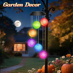 Birthday Gifts for Women Grandma Wife Sister, Winzwon Solar Lights Outdoor Wind Chimes for Outside Garden Yard Patio Porch Decor Hanging Ball Decorations, Christmas Mothers Day Mom Gift for Her