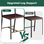 Shintenchi Kitchen Table Chairs Set of 4, Dining Table Set for 4 with Bench and Chairs, 4 Pieces Kitchen Table Set with Storage Rack & Metal Frame for Small Space, Dark Walnut