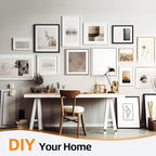 Picture Hanging Strips 40 Strips, Damage Free Removal, Wall Poster Picture Hangers Without Nails, Sticky Hook & Loop Adhesive Strips for Poster/Picture/Home/Office, 20 Pairs/Medium, White