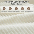106" Cloud Sectional Boneless Couches for Living Room, Modular L Shaped Couch with Deep Seat Oversized Left Facing Chaise, Memory Foam Compressed Spineless 3 Seater Sofa for Bedroom Apartment, Beige