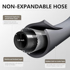 Garden Hose 5/8" x 10ft Brass Rubber Heavy Duty Water Hose 600 PSI Burst Pressure, Durable Flexible Hose for Yard, Car Wash, Pets Gray