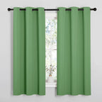 NICETOWN Froest Green Blackout Curtains 40 inches Length for Kitchen, 2 Panels, 29" Wide, Thermal Insulated Decoration Drapes for Small Window