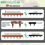 20ft (6-Pack) Cor-Ten Steel Landscape Edging – 40" x 8" Flexible Pre-Applied Rust Patina Garden Border