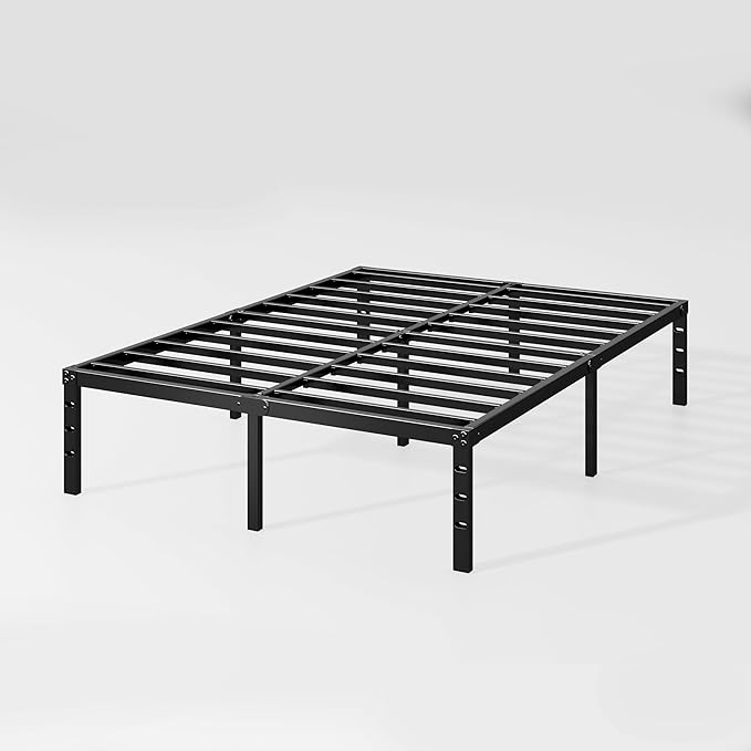 Metal Platform Bed Frame 12 Inch Tall,No Box Spring Needed,Full Size Bed with Heavy Duty Strong Support Slats,Easy to Assemble,Black