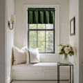 NICETOWN Velvet Cafe Windows Valance, Olive Green Window Treatment for Kitchen, Privacy Protection Home Decoration for Living Room, W52 x L18, 1 Panel