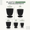 Utopia Home - Plant Pots Indoor with Drainage - 7/6.6/6/5.3/4.8 Inches Home Decor Flower Pots - Pack of 10 Plastic Planters for Indoor Plants, Cactus, Succulents Pot - Black