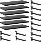 Wood Slatwall Shelves, Slat Wall Shelf Slatwall Acccessory for Garage, Home Improvement, Retail Display (6, 16''x8'')
