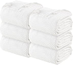 Utopia Bedding White 100% Cotton Waffle Blanket 300 GSM [King - 90x108 Inch] Soft Lightweight Breathable Bed Blanket for All Season (Pack of 6)