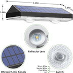 Solar Fence Lights Outdoor - 2700/4000/6000K 3 Mode, Waterproof LED, Fence Light Solar Powered for Outside, Backyard/Railing/Step/Patio/Wall and Home Improvement(8 Pack)