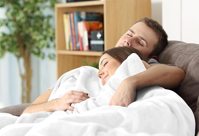Utopia Bedding Fleece Blanket Queen Size White (90x90 Inches) Ultra Soft Warm Lightweight Microfiber Breathable Anti-Static Cozy Winter Bed Blanket, All-Season Home Decor Gift for Men & Women