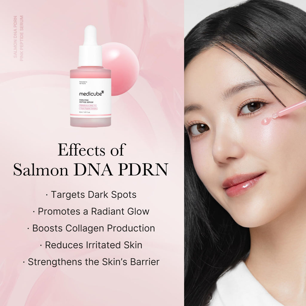 Medicube Salmon DNA PDRN Pink Glow Serum - Peptide & Niacinamide for Hydrating & Firming Skin | AlluCanFind