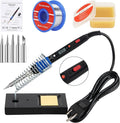 Soldering Iron Kit, 80W 110V LCD Digital Welding Tools, 356-896℉(180-480℃), Portable Adjustable Temperature Solder Irons, for Metal, Jewelry, Electric Repairing, DIY
