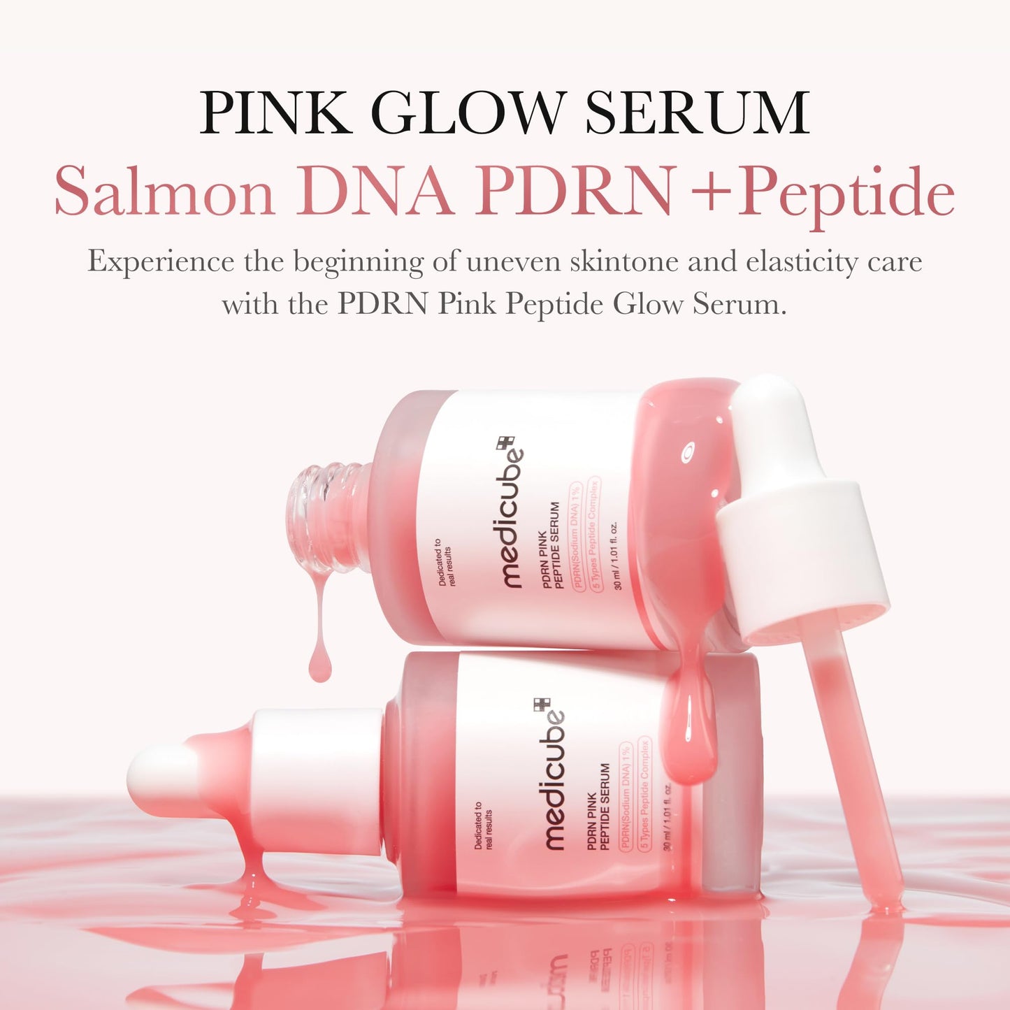 Medicube Salmon DNA PDRN Pink Glow Serum - Peptide & Niacinamide for Hydrating & Firming Skin | AlluCanFind