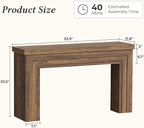 Huuger 54 Inch Entryway Table, Retangular Console Table with Storage, Farmhouse Sofa Table Behind The Couch, Long for Entrance, Hallway, Foyer, Living Room, Rustic Brown