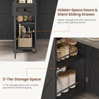Space Saving Folding Dining Table for 2-4, Farmhouse Foldable Dining Table with Drawer and Storage Shelf, 6 Wheels Drop Leaf Kitchen Dining Room Table for Small Space (Grey, 47.2" x 23.6" x 29.9")