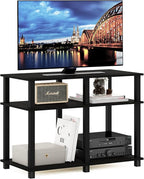Furinno Romain Turn-N-Tube Stand for TV up to 40 Inch, 40-Inch, Espresso/Black