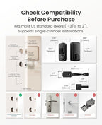 DESLOC B200 Keyless Entry Door Lock with Handle Set, Smart Locks for Front Door, Deadbolt Smart Lock, Front Door Locks Set, Electronic keypad Deadbolt with Handle, 12 Months Battery, IP54