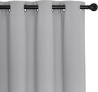 NICETOWN Room Divider Curtain 132 Inches Long, Wide Blackout Sliding Door Curtain for Bedroom, Room Darkening Privacy Window Curtain for Patio Door (1 Panel Set, Silver Grey, 80 x 132 Inch)